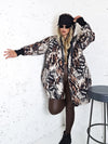 Thea Oversize Quilted hooded jacket Mix