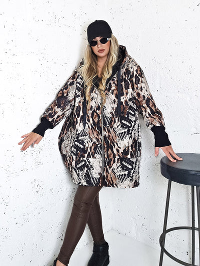 Thea Oversize Quilted hooded jacket Mix