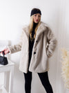 Maya Faux fur coat Beige