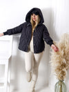 Vera oversize Quilted jacket with down and feather filling Black