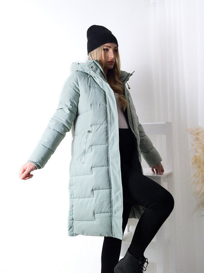 Emma quilted padded coat Mint