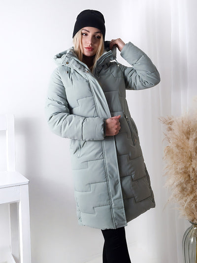 Emma quilted padded coat Mint