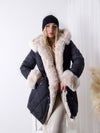 Alina faux fur hooded quilted coat