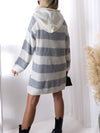 Leah hooded knitted dress Grey