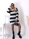 Leah hooded knitted dress Black