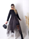 Leo tulle skirt dress Black