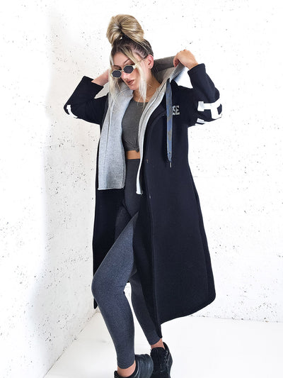 Paradise Black Cotton coat