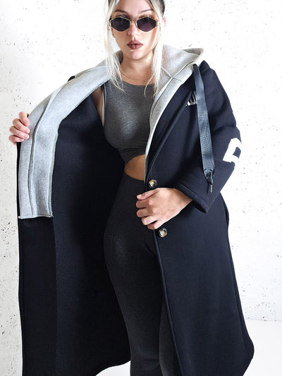 Paradise Black Cotton coat