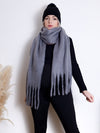 Grey Super Soft fringe Scarf