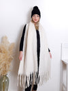 Cream Super Soft fringe Scarf