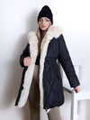 Alina faux fur hooded quilted coat