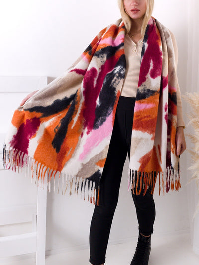 Multicolor Super Soft Blanket Scarf