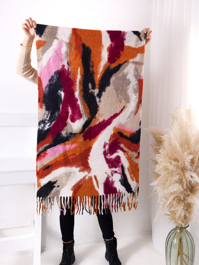 Multicolor Super Soft Blanket Scarf