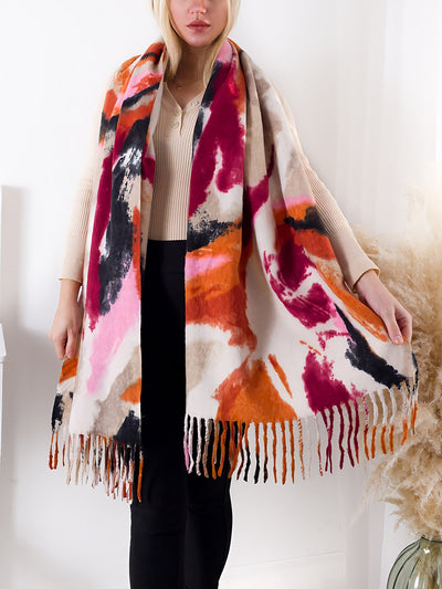 Multicolor Super Soft Blanket Scarf