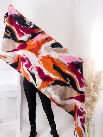 Multicolor Super Soft Blanket Scarf