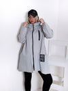 Hooded zipper cotton jacket Light Grey