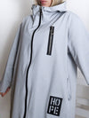 Hooded zipper cotton jacket Light Grey