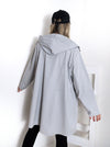 Hooded zipper cotton jacket Light Grey