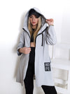 Hooded zipper cotton jacket Light Grey