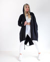 Hooded cardigan Pineapple Love Black