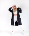 Hooded cardigan NYC Black