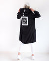 Hooded cardigan NYC Black