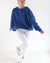 Oversize Don't give up jumper Navy