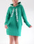 Create hooded jumper dress Green