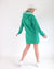 Create hooded jumper dress Green