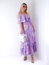 Kelsey Maxi Floral Dress Purple