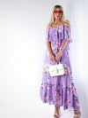 Kelsey Maxi Floral Dress Purple