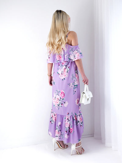 Kelsey Maxi Floral Dress Purple