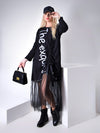Black tulle jumper dress