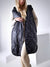 Black hooded quilted gilet