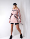 Fashion tape jumper / jumper dress Dusty pink