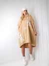 Oversize T-shirt dress Camel