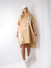 Oversize T-shirt dress Camel