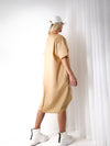 Oversize T-shirt dress Camel