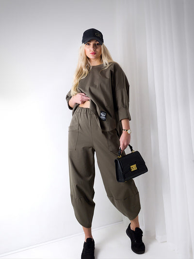 2 pieces Trousers and Jumper Khaki