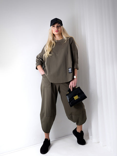 2 pieces Trousers and Jumper Khaki