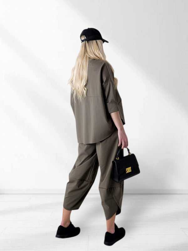 2 pieces Trousers and Jumper Khaki