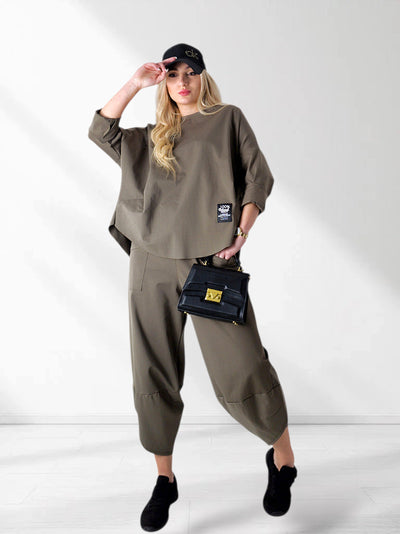 2 pieces Trousers and Jumper Khaki