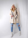 Hooded zip up Cardigan Dream Beige