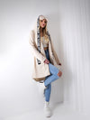 Hooded zip up Cardigan Dream Beige