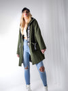 Hooded zip up Cardigan Dream Khaki