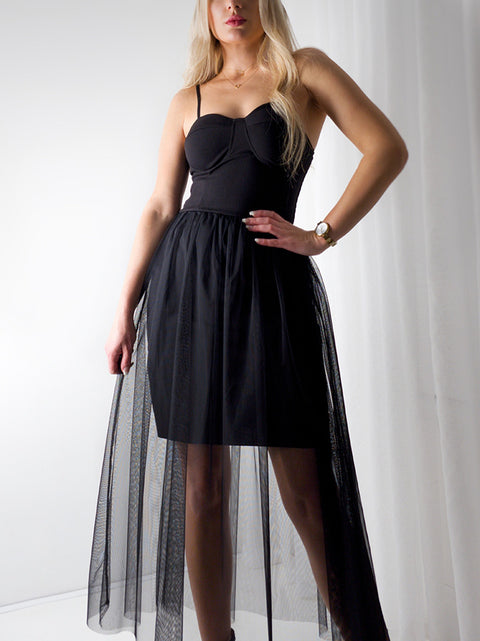Amelia Tulle skirt dress Black