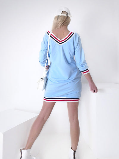 Vogue Paris jumper dress Light blue