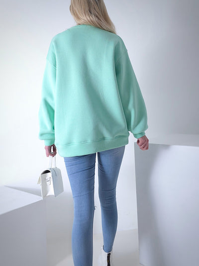 Charlotte 3D bow jumper Mint