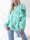 Charlotte 3D bow jumper Mint