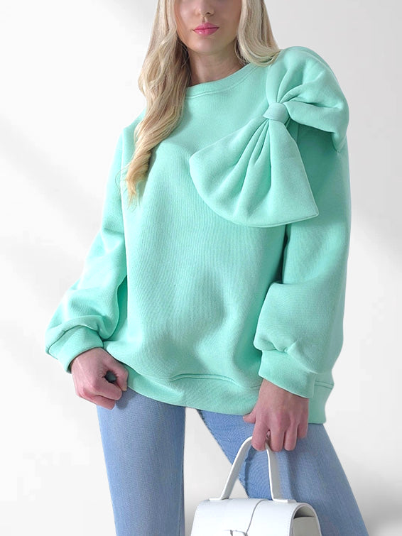 Charlotte 3D bow jumper Mint